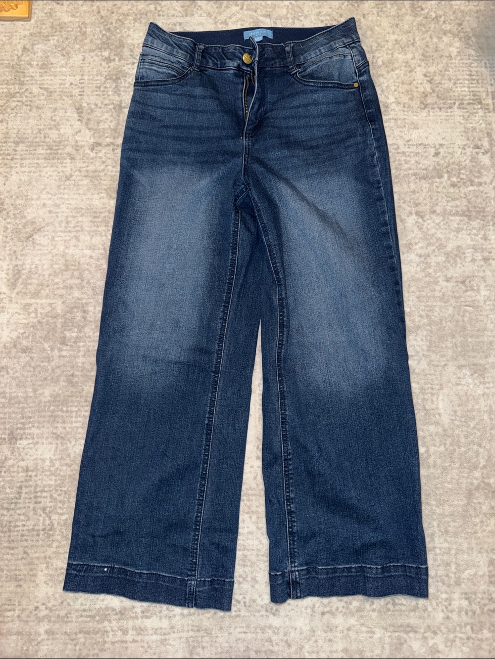 Draper James Dark Blue Wide Leg Jeans